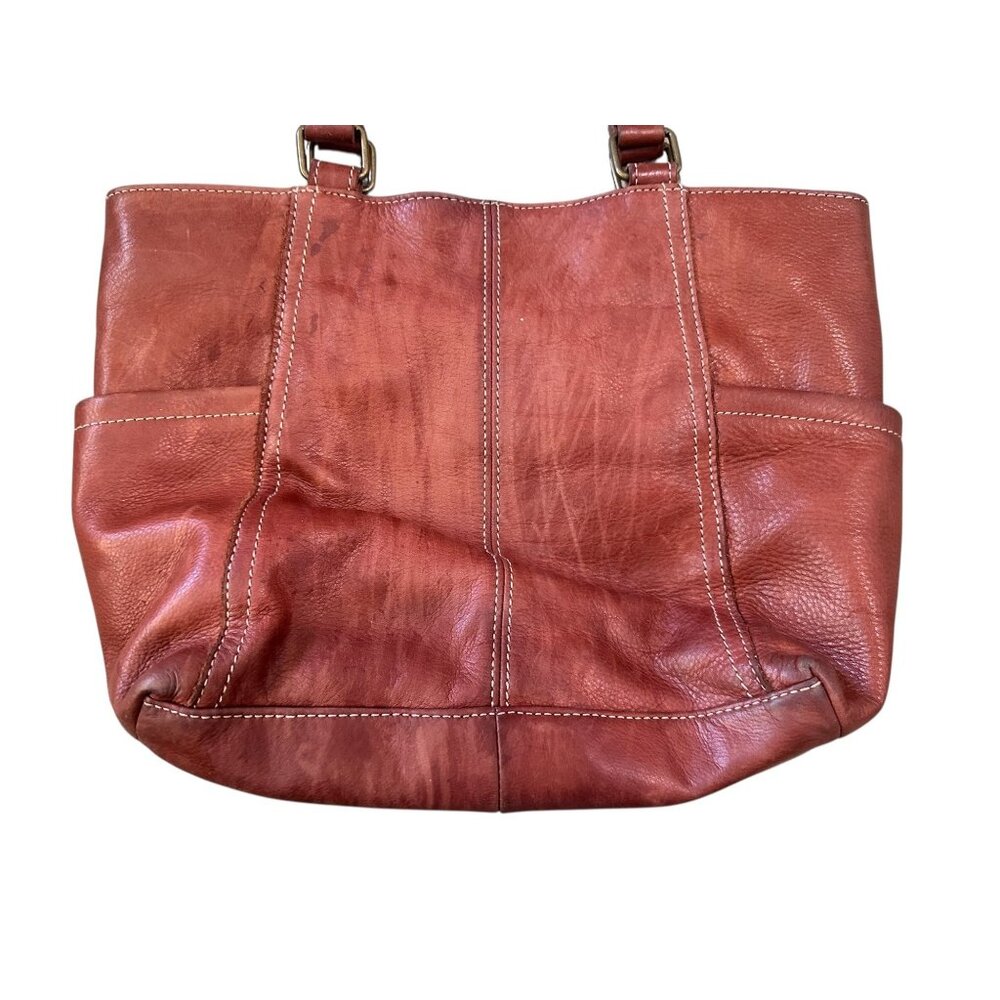 Margot New York Soft Buttery Leather Shoulder Bag Brown Vintage Classic Western - Picture 12 of 14